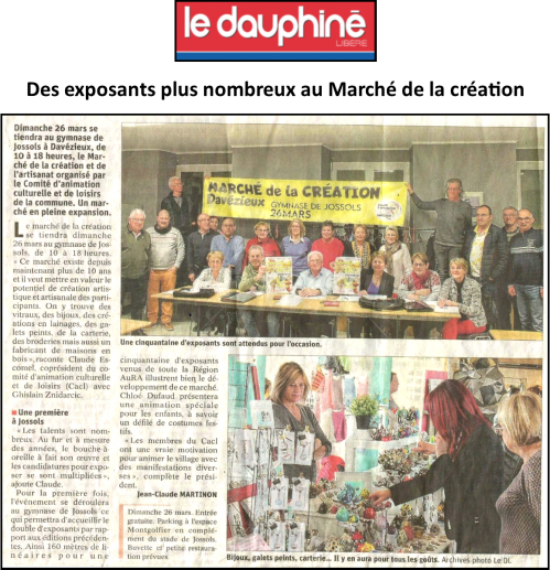 Article du dauphine du 25 mars 2023