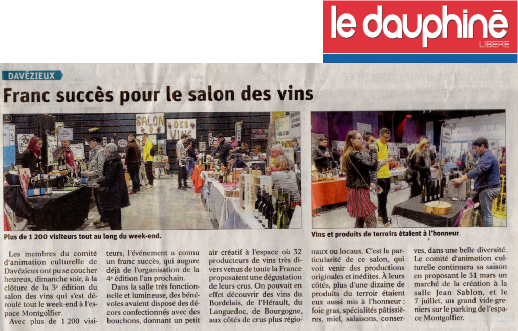 Article sdv le dauphine apres salon 2