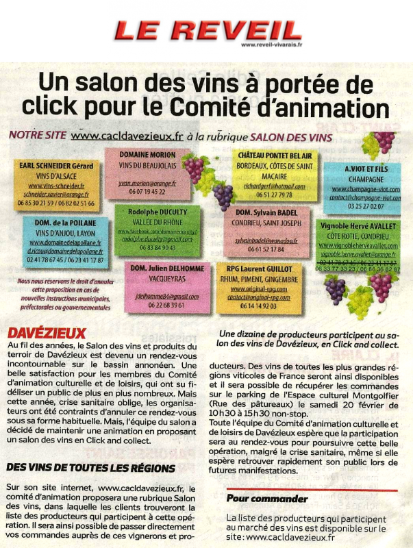 Article sur le Salon des Vins 2021(1)